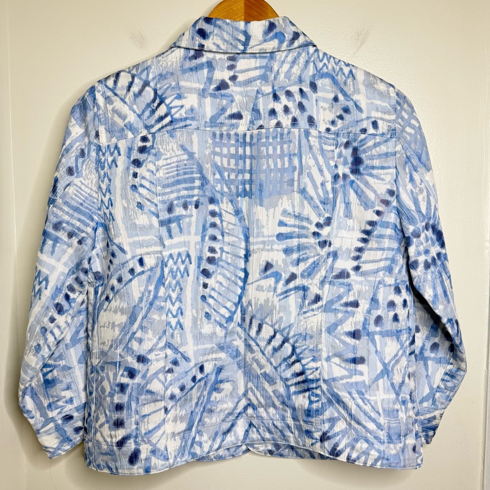 Ruby Rd. Abstract Medallion Print Jacket Button F… - image 6